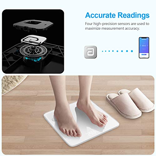 ZOETOUCH Body Fat Scale, Body Composition Monitor, Smart Bathroom Scale  Digital Weight Scale Compatible with iOS and Android, Sync Data with Apple